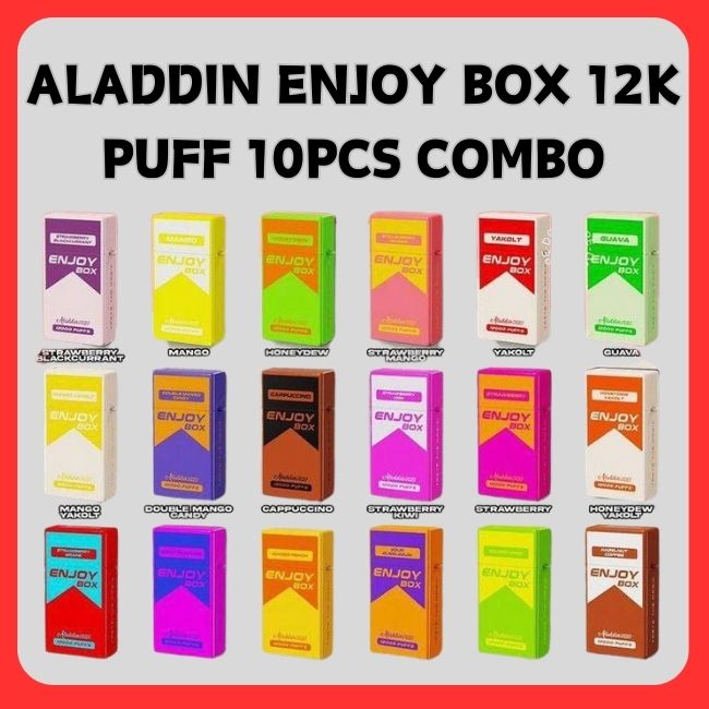 aladdin pro vape 12000 puffs Aladdin Enjoy Box 12000 Puff 10 Pcs Combo