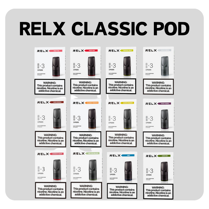 relx classic pods ANNOUNCEMENT RELX Classic Device and Classic 3-in-1 Pods will be  discontinued starting September 2021. RELX Infinity and Essential Devices  will continue to be distributed. Like and follow our page for more news